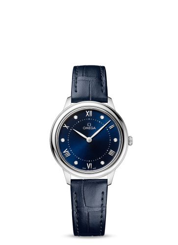 Omega De Ville Quartz 30 Stainless Steel / Blue - Diamond 434.13.30.60.53.001