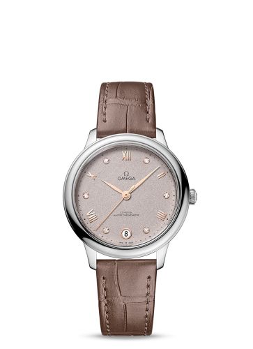 Omega De Ville Master Chronometer 34 Stainless Steel / Rose - Grey - Diamond 434.13.34.20.52.002