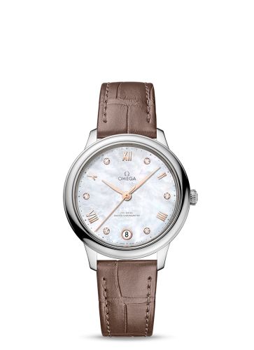 Omega De Ville Master Chronometer 34 Stainless Steel / MOP - Diamond 434.13.34.20.55.001