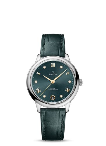 Omega De Ville Master Chronometer 34 Stainless Steel / Turquoise - Diamond 434.13.34.20.60.001