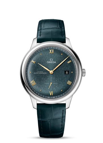 Omega De Ville Small Seconds Master Chronometer Stainless Steel / Turquoise 434.13.41.20.10.001