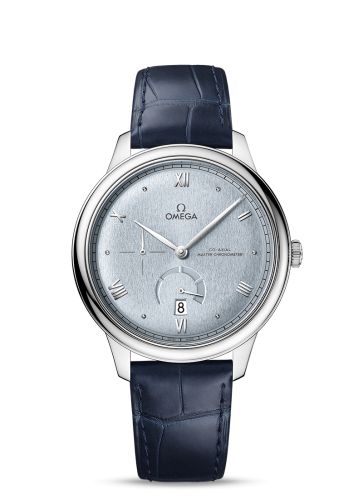 Omega De Ville Power Reserve Master Chronometer Stainless Steel / Ice Blue 434.13.41.21.03.001