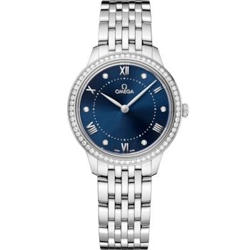 Omega De Ville Quartz 30 Stainless Steel - Diamond / Blue / Bracelet 434.15.30.60.53.001