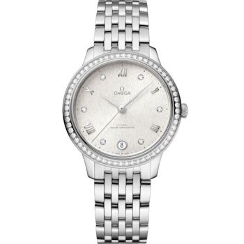 Omega De Ville Master Chronometer 34 Stainless Steel - Diamond / Silver / Bracelet 434.15.34.20.52.001