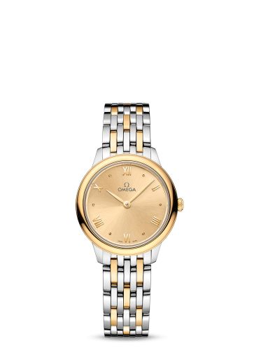 Omega De Ville Quartz 27.5 Stainless Steel - Yellow Gold / Champagne / Bracelet 434.20.28.60.08.001