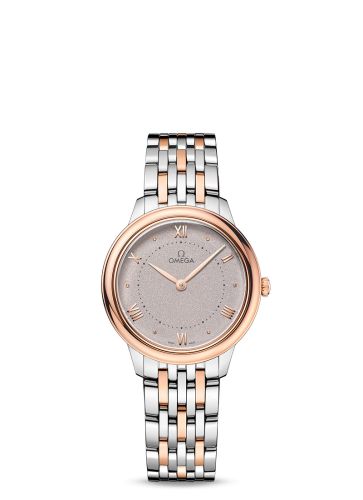 Omega De Ville Quartz 30 Stainless Steel - Sedna Gold / Grey / BRacelet 434.20.30.60.02.001