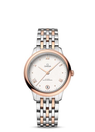 Omega De Ville Master Chronometer 34 Stainless Steel - Sedna Gold / White / Bracelet 434.20.34.20.02.001