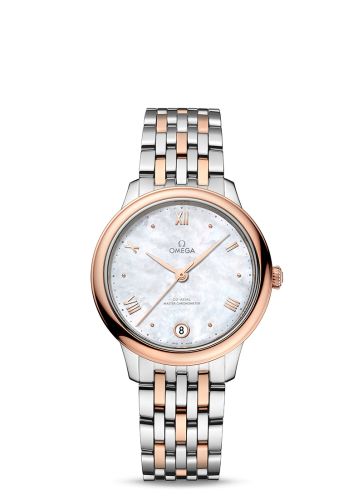 Omega De Ville Master Chronometer 34 Stainless Steel - Sedna Gold / MOP / Bracelet 434.20.34.20.05.001