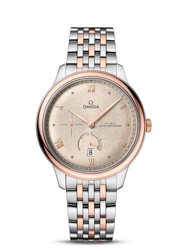Omega De Ville Power Reserve Master Chronometer Stainless Steel - Sedna Gold / Beige / Bracelet 434.20.41.21.09.001