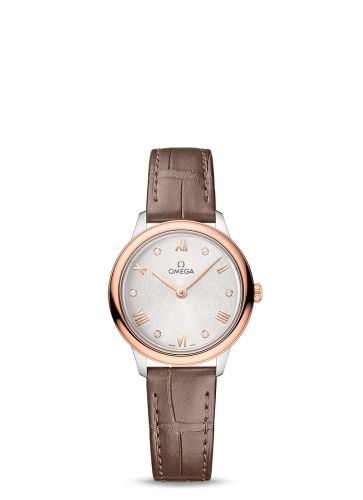 Omega De Ville Quartz 27.5 Stainless Steel - Sedna Gold / Silver - Diamond 434.23.28.60.52.001