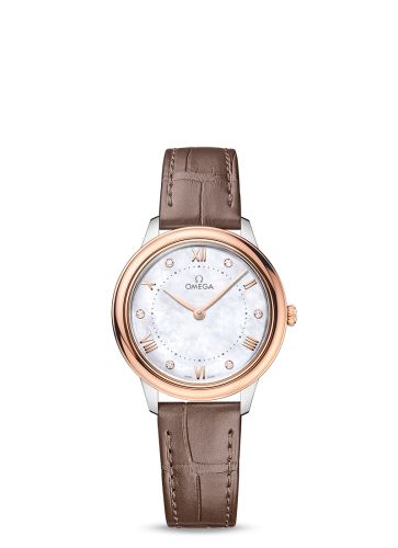 Omega De Ville Quartz 30 Stainless Steel - Sedna Gold / MOP - Diamond 434.23.30.60.55.001