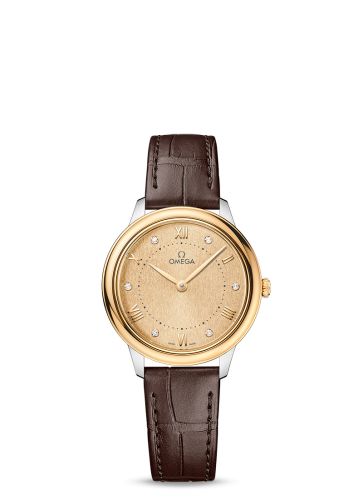 Omega De Ville Quartz 30 Stainless Steel - Yellow Gold / Champagne - Diamond 434.23.30.60.58.001