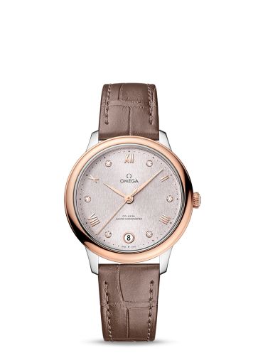 Omega De Ville Master Chronometer 34 Stainless Steel - Sedna Gold / Rose - Diamond 434.23.34.20.52.003