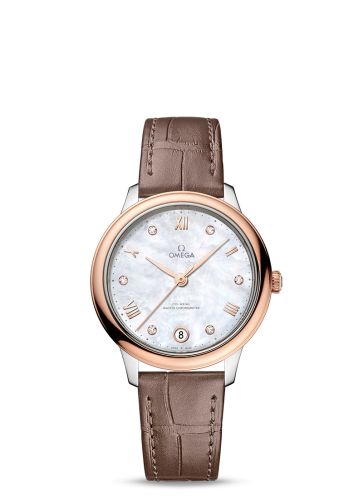 Omega De Ville Master Chronometer 34 Stainless Steel - Sedna Gold / MOP - Diamond 434.23.34.20.55.001