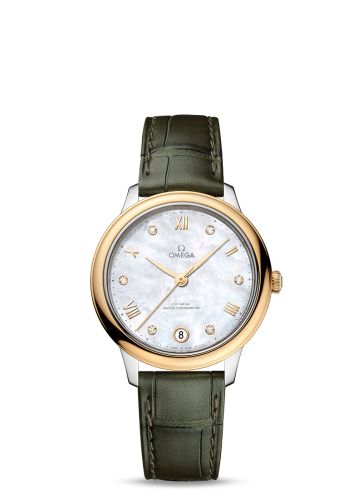 Omega De Ville Master Chronometer 34 Stainless Steel - Yellow Gold / MOP - Diamond 434.23.34.20.55.002