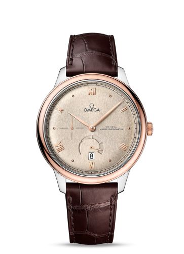 Omega De Ville Power Reserve Master Chronometer Stainless Steel - Sedna Gold / Beige 434.23.41.21.09.001