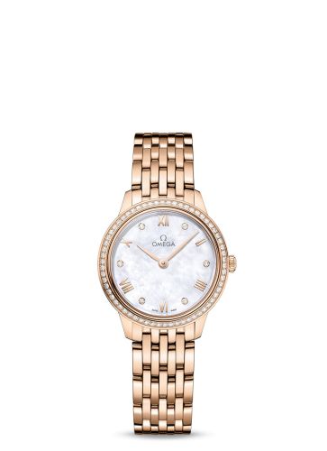 Omega De Ville Quartz 27.5 Sedna Gold - Diamond / MOP - Diamond / Bracelet 434.55.28.60.55.001