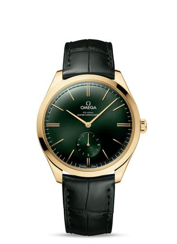 Omega De Ville Trésor Master Chronometer Small Seconds Yellow Gold / Green 435.53.40.21.10.001