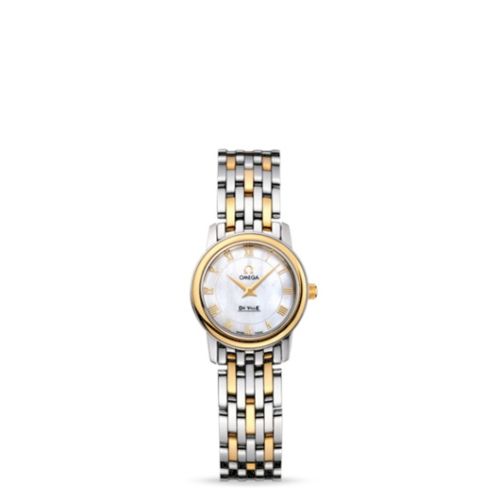 Omega De Ville Prestige Quartz 22 Stainless Steel / Yellow Gold / MOP / Bracelet 4370.71.00