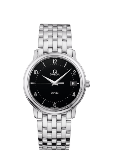Omega De Ville Prestige Quartz 34.4 Stainless Steel / Black / Bracelet 4510.50.00