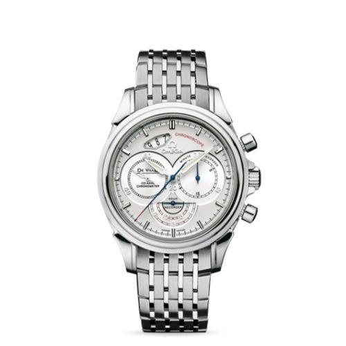 Omega De Ville Co-Axial 41 Chronoscope Stainless Steel / Silver / Bracelet 4550.30.00