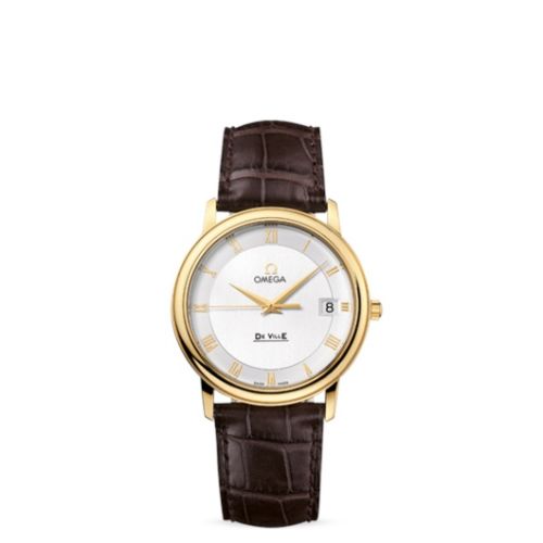 Omega De Ville Prestige Quartz 34.4 Yellow Gold / Silver 4610.32.02