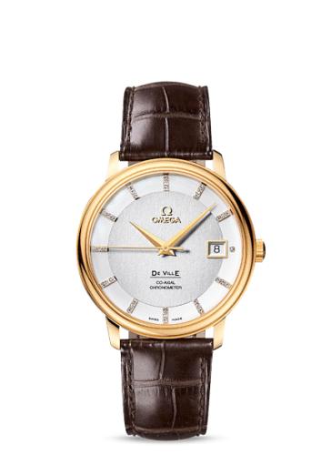 Omega De Ville Prestige Co-Axial 36.5 Yellow Gold / Silver 4617.35.02