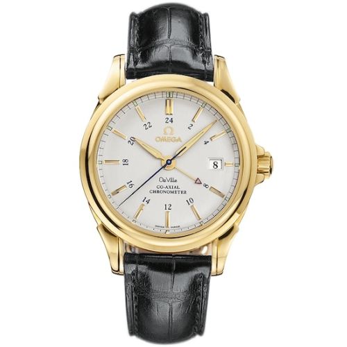 Omega De Ville Co-Axial 38.7 GMT Yellow Gold / White 4633.31.31