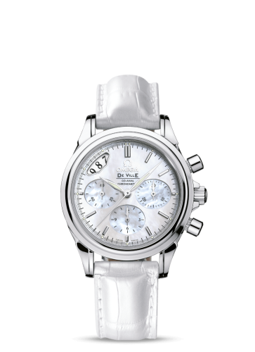 Omega De Ville Co-Axial 35 Chronograph Stainless Steel / White 4878.70.36