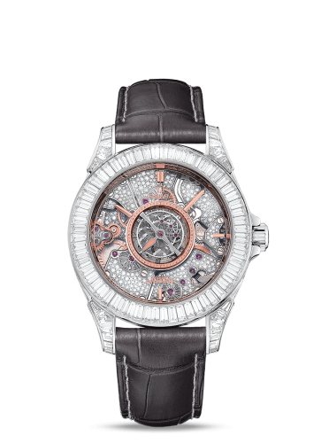 De Ville Tourbillon Co-Axial Platinum / Baguette / Snow / Omega Boutique 513.98.39.21.56.001