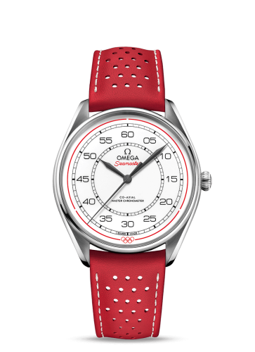 Omega Seamaster Master Co-Axial 39.5 Olympic Timekeeper Stainless Steel / White / Red 522.32.40.20.04.004