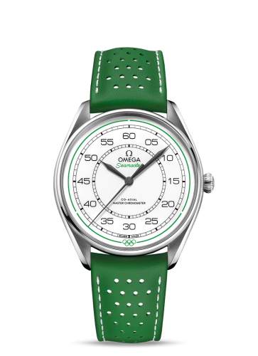 Omega Seamaster Master Co-Axial 39.5 Olympic Timekeeper Stainless Steel / White / Green 522.32.40.20.04.005