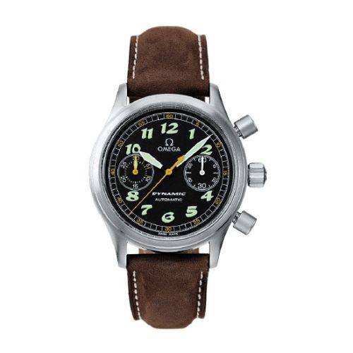 Omega Dynamic III Chronograph Stainless Steel / Black / Brown Calf 5290.50.07