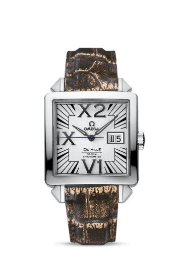 Omega De Ville X2 Co-Axial 35 Big Date White Gold / Silver 7711.30.39