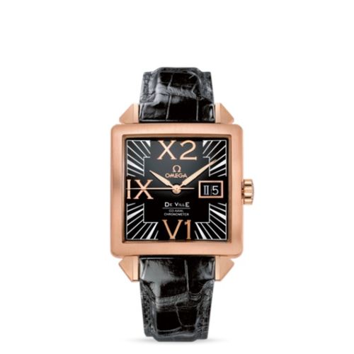 Omega De Ville X2 Co-Axial 35 Big Date Red Gold / Black 7713.50.31
