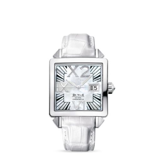 Omega De Ville X2 Co-Axial 35 Big Date White Gold / MOP / White 7719.75.36