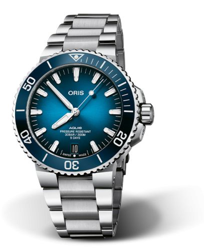Oris Aquis Date Calibre 400 43.5 Stainless Steel / Blue / Bracelet 01 400 7763 4135-07 8 24 09PEB