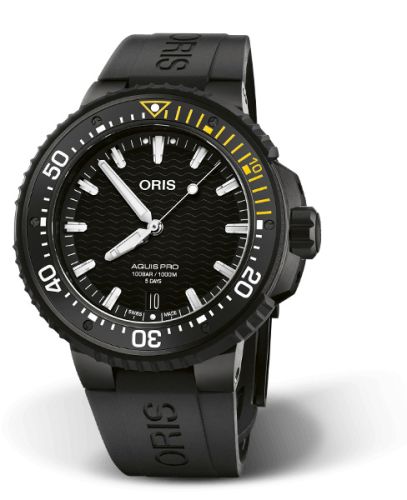 Oris AquisPro Date Calibre 400 Titanium - DLC / Black / Rubber 01 400 7767 7754-07 426 64BTEB