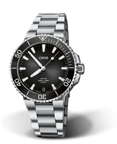 Oris Aquis Date Calibre 400 41.5 Stainless Steel / Black / Bracelet 01 400 7769 4154-07 8 22 09PEB