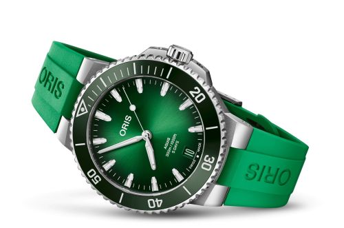 Oris Aquis Date Calibre 400 43.5 Stainless Steel / Green / Rubber 01 400 7790 4157-07 4 23 47EB