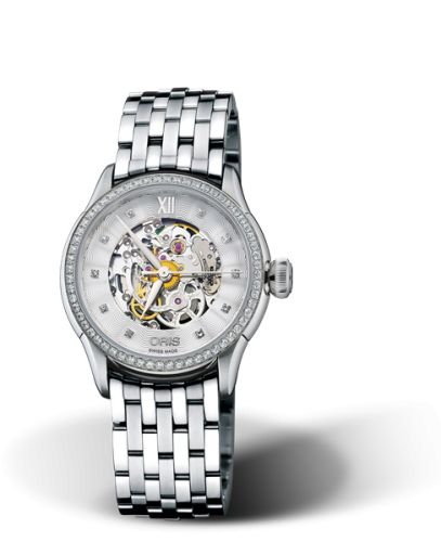 Oris Artelier Skeleton 31 Diamonds Stainless Steel - Diamond / Bracelet 01 560 7604 4919-07 8 16 73