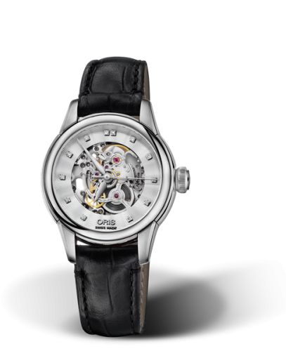 Oris Artelier Skeleton 31 Diamonds Stainless Steel 01 560 7687 4019-07 5 14 60FC