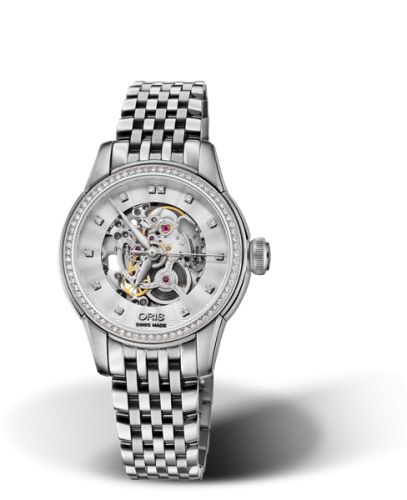 Oris Artelier Skeleton 31 Diamonds Stainless Steel - Diamond / Bracelet 01 560 7687 4919-07 8 14 77