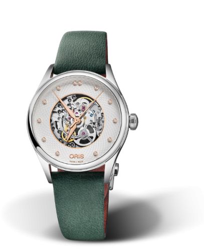 Oris Artelier Skeleton 33 Diamonds Stainless Steel 01 560 7724 4031-07 5 17 35FC