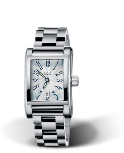 Oris Rectangular Date 24 Stainless Steel / Silver - Arabic / Bracelet 01 561 7526 4061-07 8 16 68