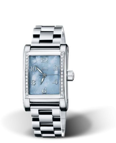 Oris Rectangular Diamonds 24 Stainless Steel / Blue MOP / Bracelet 01 561 7536 4955-07 8 16 68