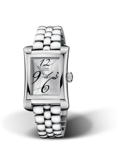 Oris Rectangular Date 25.9 Stainless Steel / Silver / Bracelet 01 561 7620 4061-07 8 16 75