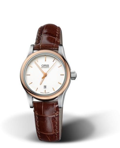Oris Classic Date Lady 28.5 Stainless Steel - Rose Gold / Silver / Bracelet 01 561 7650 4351-07 5 14 10
