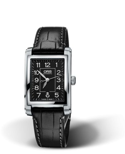 Oris Rectangular Date 24.5 Stainless Steel / Black - Arabic 01 561 7656 4034-07 5 17 71FC