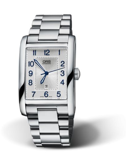 Oris Rectangular Date 30 Stainless Steel / Silver - Arabic / Bracelet 01 561 7693 4031-07 8 22 20